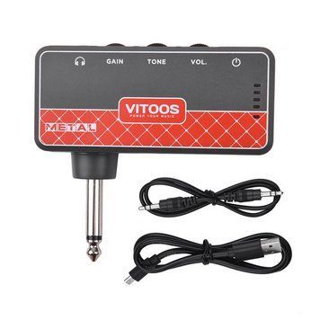 Карманный мини гитарный усилитель для наушников Vitoos Metal 0230 фото