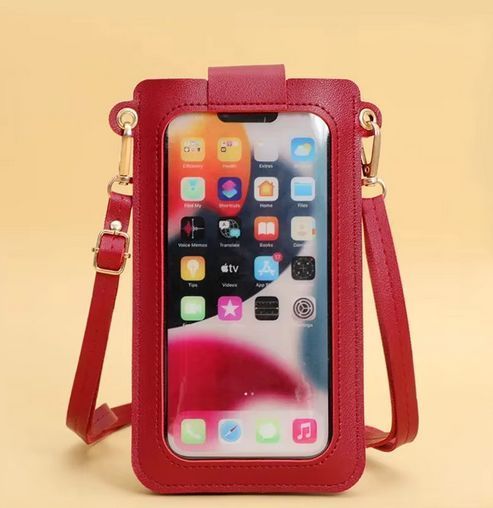 Сумка для смартфона жіноча темно рожева УЦІНКА 0723X фото