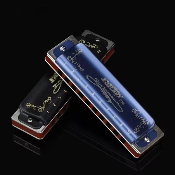 Губная гармошка для блюза Easttop T008K Ключ C голубой 0789 фото