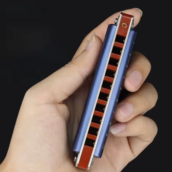 Губная гармошка для блюза Easttop T008K Ключ C голубой 0789 фото