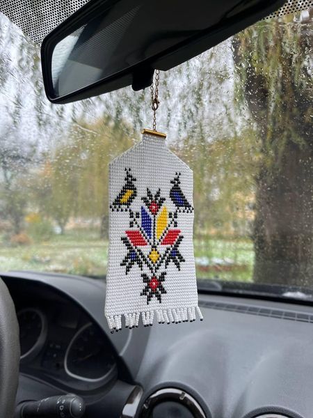 Підвіска на Дзеркало Заднього Виду в Автомобіль Український Мотив PD004 фото