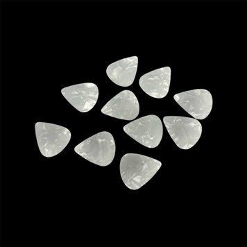 Медиаторы для гитары целлулоидные 0.41 мм белый 10 штук 0937 фото