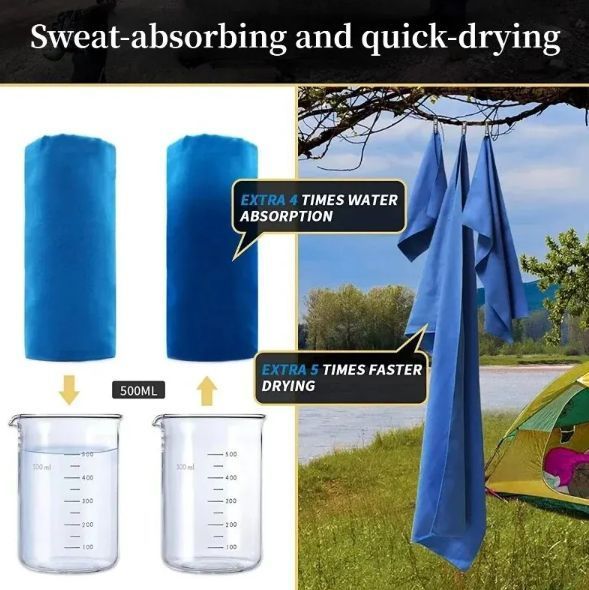 Полотенце туристическое микрофибра MICROFIBER 40*80 см оранжевый 0768 фото