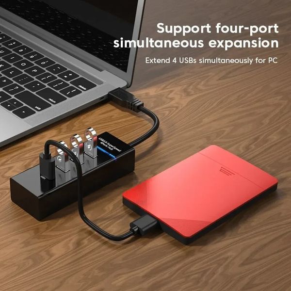 USB хаб концентратор на 4 виходи 120 см білий 0440 фото