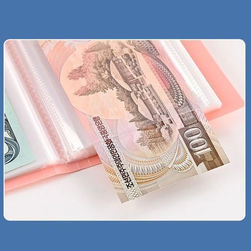 Альбом боніста для зберігання 100 банкнот блакитний 0771 фото